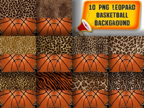 Basketball Leopard Background: A Bold Graphic Asset for Designers