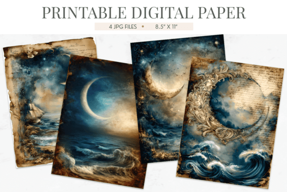 Celestial Ocean Junk Journal Paper Pack: A Deep Dive