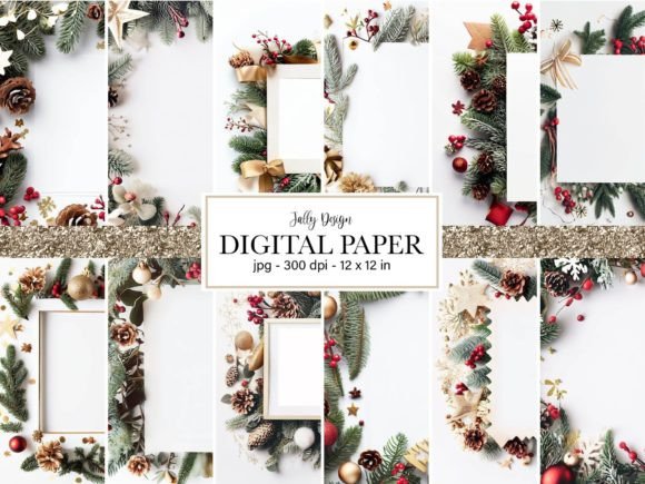 Christmas Frames with White Background: Elevate Your Holiday Designs