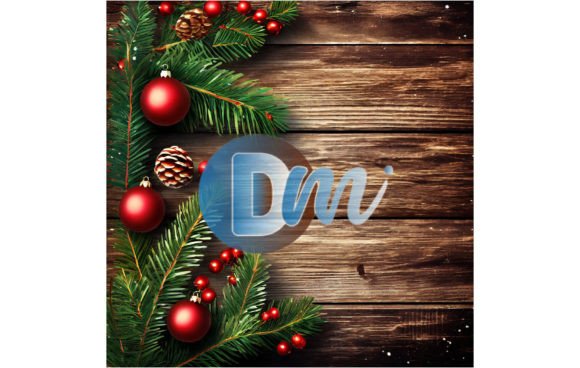 Christmas Wooden Digital Paper 39: Rustic Elegance for Your Projects