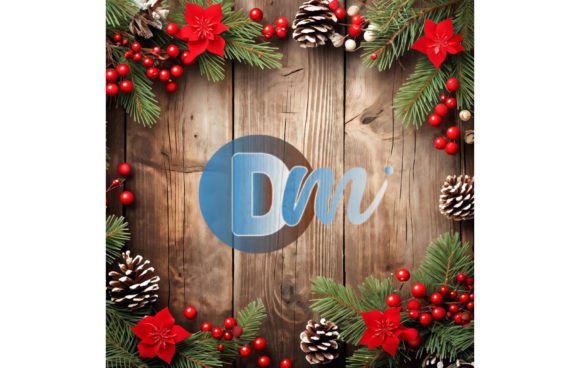 Christmas Wooden Digital Paper 7: Instant Download Design