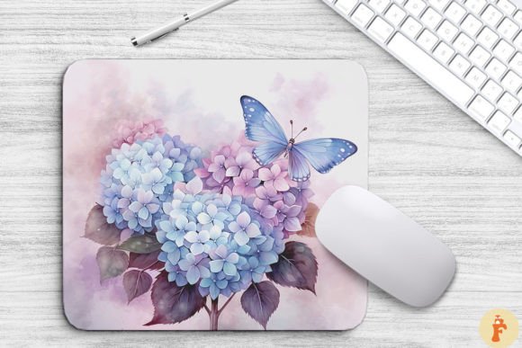 Embrace Floral Elegance: The Delicate Hydrangea Flowers Mouse Pad