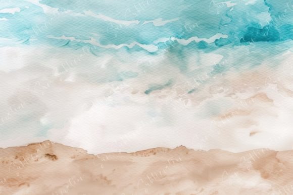 Serene Coastal Vibes: Unlocking the Abstract Beach Watercolor Background