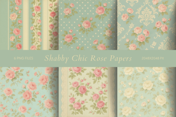 Shabby Chic Rose Papers: Timeless Elegance for Your Designs