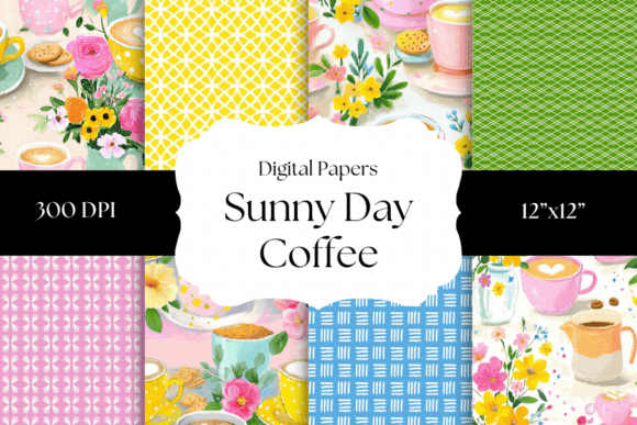 Sunny Day Coffee Digital Paper: Warming Up Your Creative Projects