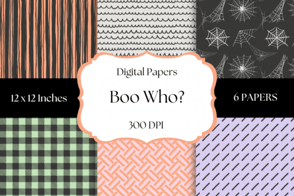 Unleash Spooky Creativity with Boo Who Halloween Digital Papers