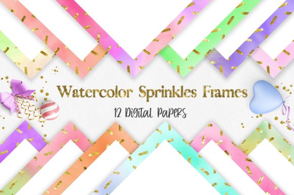 Watercolor Sprinkles Frames Background: A Creative Asset for Modern Projects